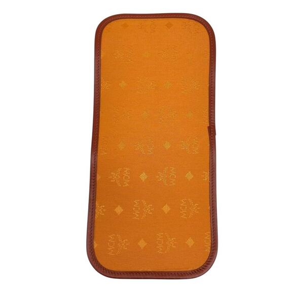 MCM Vintage Visetos Monogram Canvas Toiletry Barrel Bag Nappa Leather Trim - Picture 7 of 16